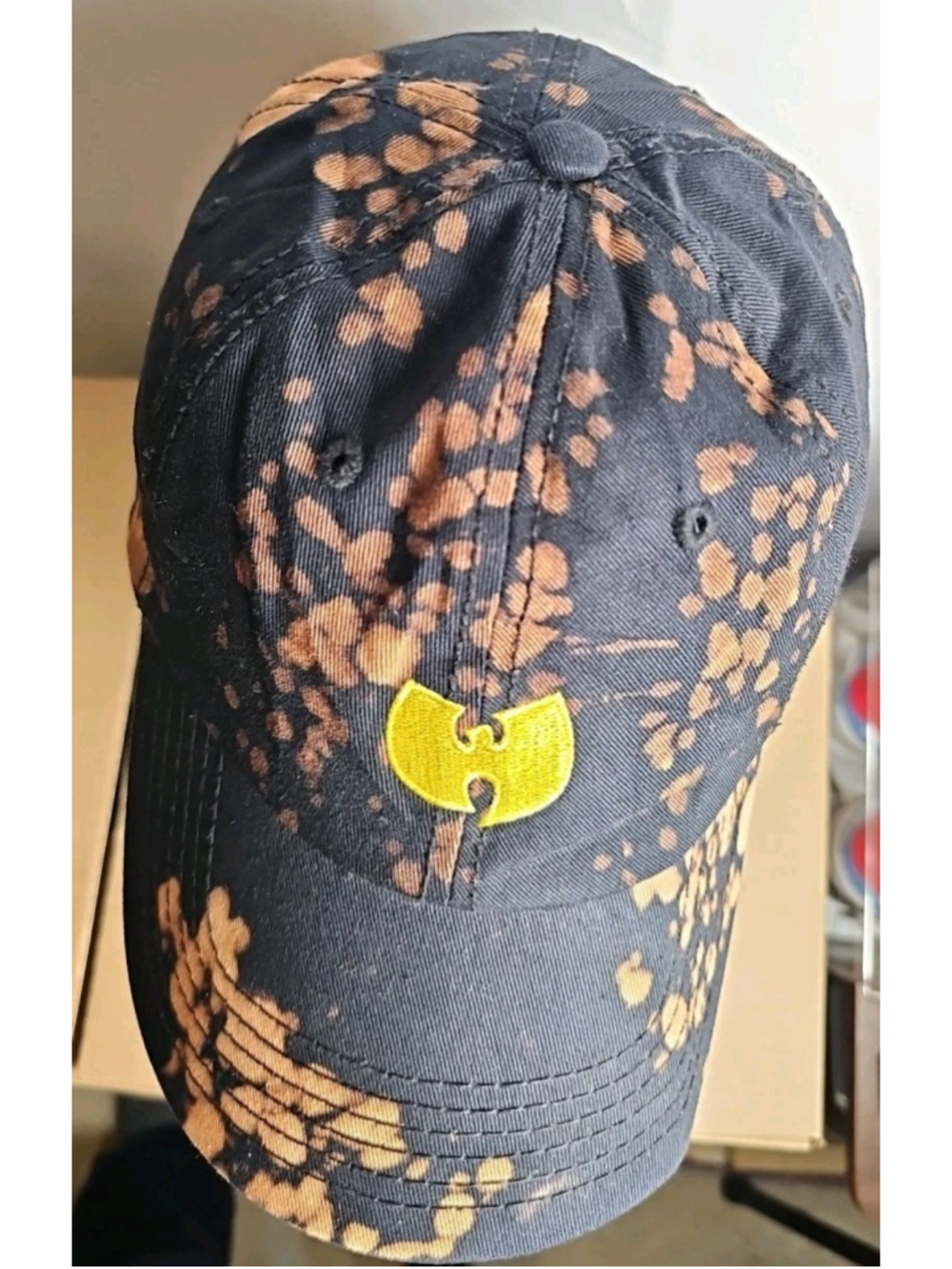 Wu-Tang Clan Baseball Cap Tie-Dye Black Embroidered Logo Adjustable Strap - Picture 7 of 10